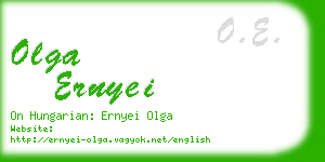 olga ernyei business card